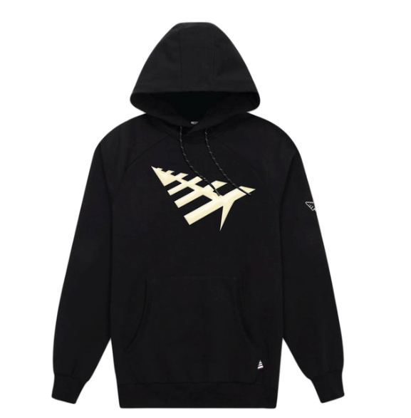 Paper Planes - All Point Black Hooded Sweatshirt Gold Logo - Multiple Sizes