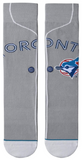 Men's Toronto Blue Jays MLB Baseball Stance Road Grey 1989 Socks - Size Large