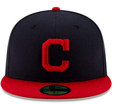 Men's Cleveland Indians New Era Navy Red 2019 Home Authentic Collection On-Field 59FIFTY Fitted Hat
