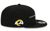 New Era Men's Black Los Angeles Rams Super Bowl LVI Champions Parade 9FIFTY Snapback Adjustable Hat