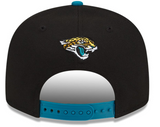 Men's Jacksonville Jaguars New Era Black/Teal 2022 NFL Draft 9FIFTY Snapback Adjustable Hat