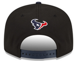 Men's Houston Texans New Era Black/Navy 2022 NFL Draft 9FIFTY Snapback Adjustable Hat