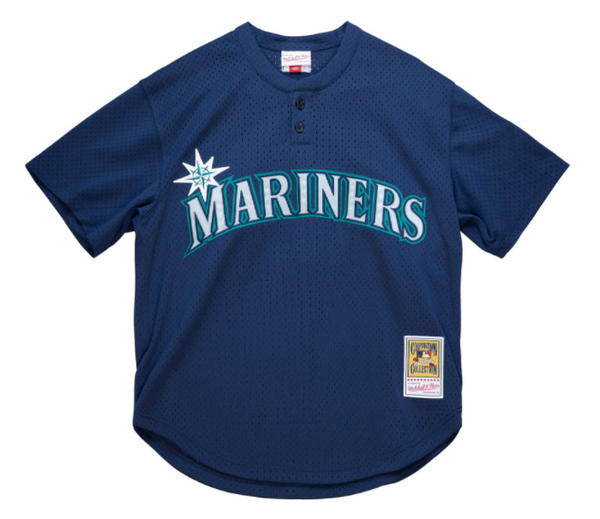 Men's Mitchell & Ness Ichiro Suzuki Navy Seattle Mariners Cooperstown Collection Mesh Batting Practice Jersey