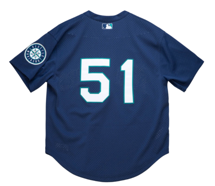 Ichiro Suzuki Seattle Mariners Mitchell Ness Cooperstown Collection Mesh Batting Practice Jersey Navy