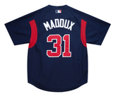 Greg Maddux Atlanta Braves Mitchell & Ness Cooperstown Collection Mesh Batting Practice Jersey – Navy