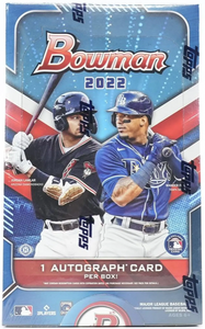 2022 Bowman Baseball Hobby Box 24 Packs Per Box, 10 Cards Per Pack