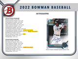 2022 Bowman Baseball Hobby Box 24 Packs Per Box, 10 Cards Per Pack