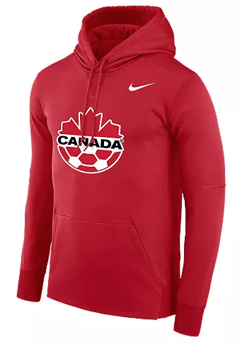 Team Canada Soccer Men s Nike Therma Pullover Hoodie Red