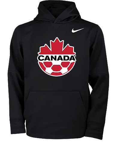 Team Canada Soccer Men s Nike Therma Pullover Hoodie Black