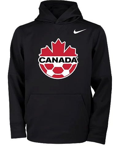 Team Canada Soccer Men's Nike Therma Pullover Hoodie - Black