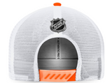 Edmonton Oilers Fanatics Branded 2022 NHL Draft Authentic Pro On Stage Trucker Snapback Hat - Blue/White