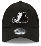 Montreal Expos New Era Men's League 9Forty MLB Baseball Adjustable Hat - Black