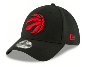 Men's New Era Toronto Raptors Black & Red Team Classic 39THIRTY Flex Fit Hat