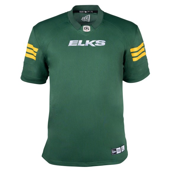Men's Edmonton Elks New Era CFL Replica Home Football Jersey - Green