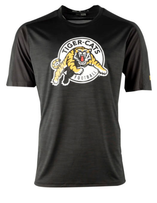 Men's Hamilton Tiger-Cats New Era Black Primary Logo CFL Football T Shirt