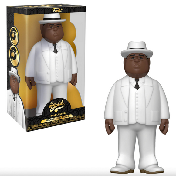 Funko Notorious B.I.G Biggie Smalls in White Suit Gold 12 Inch Vinyl Figure