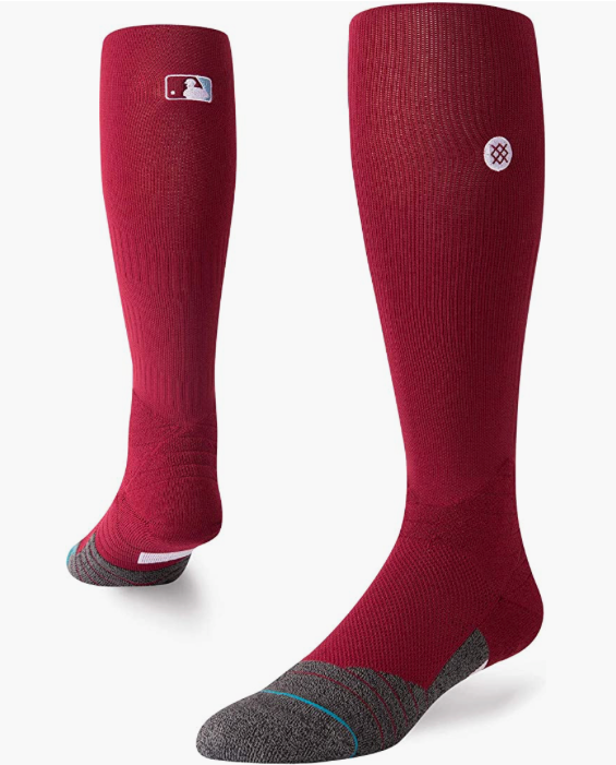 Men's MLB Baseball Diamond Pro OTC On Field Dark Maroon Knee Socks - Size Large