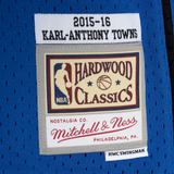 Men's Minnesota Timberwolves Karl-Anthony Towns Mitchell & Ness Blue 2015-16 Hardwood Classics Swingman Jersey