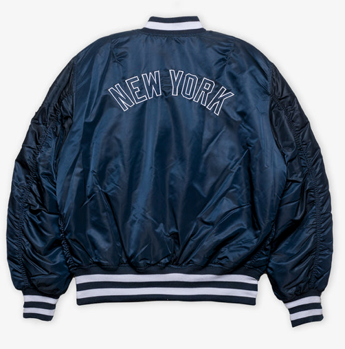 【新品レア】NEW ERA ALPHA MLB／MA-1ジャケット／ネイビー M New Era x Alpha Industries New York Yankees MA-1 Bomber