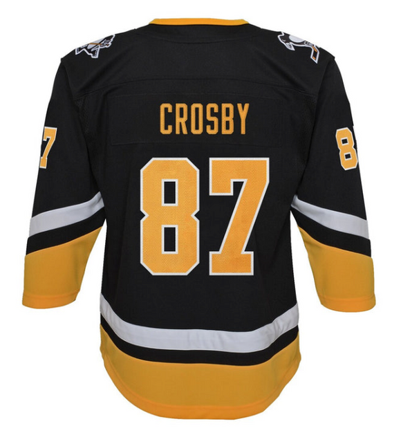 Preschool Pittsburgh Penguins Sidney Crosby Black Alternate Premier - Age 4-7 Jersey