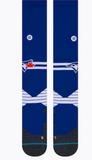 Men's Toronto Blue Jays MLB Baseball Diamond Pro OTC On Field Stripe Blue Knee Socks - Size Large