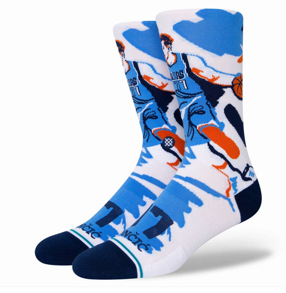 Men's Dallas Mavericks Stance Player Paint Luka Doncic Crew Socks - Size Large