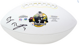 Ben Roethlisberger Pittsburgh Steelers NFL Career Stats Signed White Panel Full Size Football
