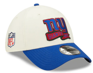 Men's New York Giants New Era Cream/Royal 2022 Sideline 39THIRTY 2-Tone Flex Hat