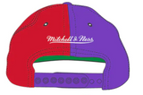 Toronto Raptors NBA Basketball Mitchell & Ness Split Crown Hardwood Classic Snapback Cap - Purple