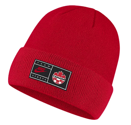 Men's Nike Red Team Canada International Soccer -  Cuffed Knit Hat with Wordmark
