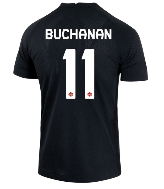 Men's Nike Tajon Buchanan Black Canada Soccer 2021/22 Alternate - Replica Player Jersey
