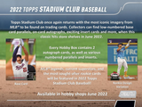 2022 Topps Stadium Club Baseball Hobby Box 16 Packs Per Box, 8 Cards Per Pack
