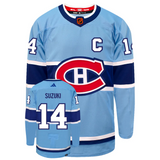 Men's adidas Light Blue Montreal Canadiens Reverse Retro 2.0 Authentic Blank Jersey - Nick Suzuki