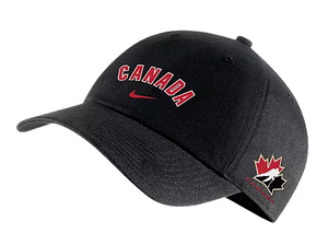 Men's Team Canada Hockey Nike Primary Logo Heritage86 - Adjustable Hat - Black