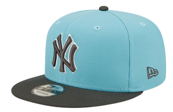 Men's New York Yankees New Era Light Blue/Charcoal Color Pack Two-Tone 9FIFTY Snapback Hat