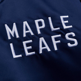Men's Toronto Maple Leafs Mitchell & Ness Navy Heavyweight Satin Full-Snap Jacket