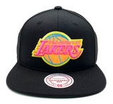 Men’s NBA Los Angeles Lakers Mitchell & Ness Bubbalicious Snapback Hat – Black