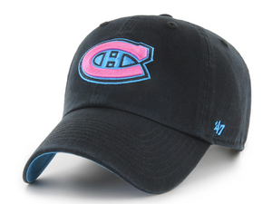 Men's Montreal Canadiens 47 Brand Ocean Drive Clean Up Adjustable Buckle Cap Hat