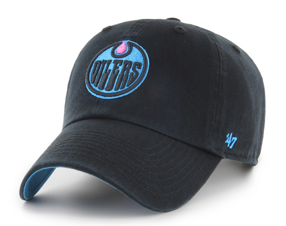 Men's Edmonton Oilers 47 Brand Ocean Drive Clean Up Adjustable Buckle Cap Hat