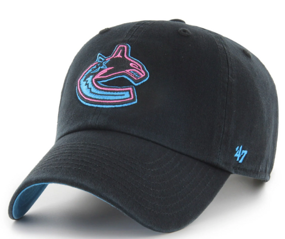 Men's Vancouver Canucks 47 Brand Ocean Drive Clean Up Adjustable Buckle Cap Hat