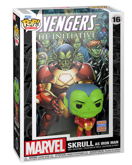 Marvel Comics - Iron Man Skrull Pop! Comic Cover Wonder Con 2023 Spring Convention With Protector