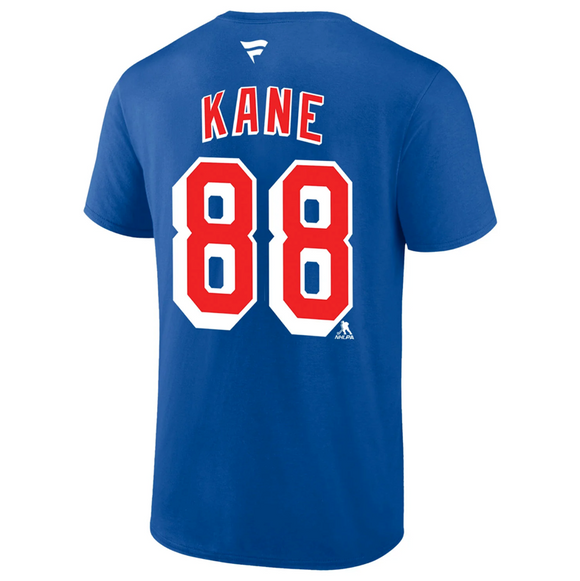 Men's New York Rangers Patrick Kane Fanatics Branded Royal Authentic Stack – Name & Number T-Shirt