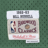 Men's Boston Celtics Bill Russell Mitchell & Ness Kelly Green 1962-63 Hardwood Classics Swingman Jersey