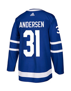 Men's Toronto Maple Leafs Frederik Andersen adidas Blue Authentic Player Hockey Jersey - Bleacher Bum Collectibles, Toronto Blue Jays, NHL , MLB, Toronto Maple Leafs, Hat, Cap, Jersey, Hoodie, T Shirt, NFL, NBA, Toronto Raptors