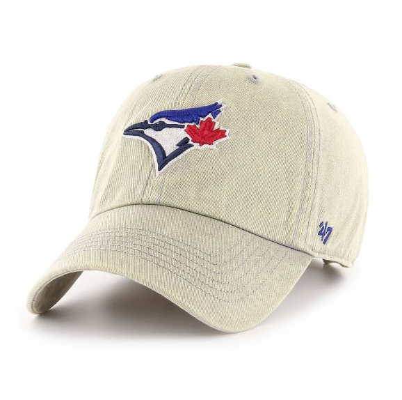 Toronto Blue Jays MLB Baseball '47 Brand Cement Clean Up Hat Cap One Size - Bleacher Bum Collectibles, Toronto Blue Jays, NHL , MLB, Toronto Maple Leafs, Hat, Cap, Jersey, Hoodie, T Shirt, NFL, NBA, Toronto Raptors