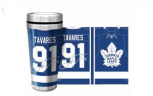 Toronto Maple Leafs John Tavares 16oz Full Wrap Hot & Cold Travel Mug - Bleacher Bum Collectibles, Toronto Blue Jays, NHL , MLB, Toronto Maple Leafs, Hat, Cap, Jersey, Hoodie, T Shirt, NFL, NBA, Toronto Raptors