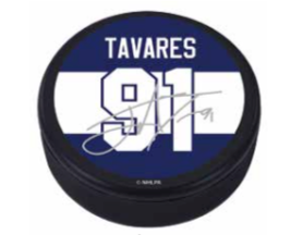Toronto Maple Leafs John Tavares Replica Players Commemorative Hockey Puck - Bleacher Bum Collectibles, Toronto Blue Jays, NHL , MLB, Toronto Maple Leafs, Hat, Cap, Jersey, Hoodie, T Shirt, NFL, NBA, Toronto Raptors
