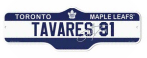 Toronto Maple Leafs John Tavares Name & Number 7.5"x23" Deluxe Player Street Sign - Bleacher Bum Collectibles, Toronto Blue Jays, NHL , MLB, Toronto Maple Leafs, Hat, Cap, Jersey, Hoodie, T Shirt, NFL, NBA, Toronto Raptors