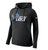 Women's Nike Black Detroit Lions Club Fleece Logo Pullover Hoodie - Bleacher Bum Collectibles, Toronto Blue Jays, NHL , MLB, Toronto Maple Leafs, Hat, Cap, Jersey, Hoodie, T Shirt, NFL, NBA, Toronto Raptors