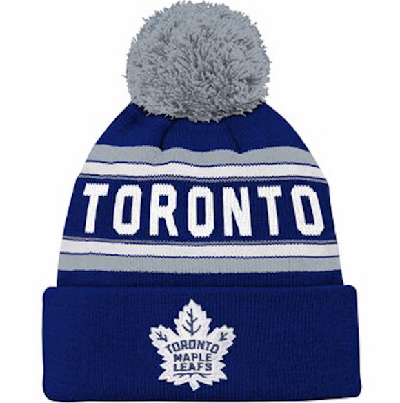 Toronto Maple Leafs NHL Hockey Kids City Wordmark Pom Knit - One Size Fits Most - Bleacher Bum Collectibles, Toronto Blue Jays, NHL , MLB, Toronto Maple Leafs, Hat, Cap, Jersey, Hoodie, T Shirt, NFL, NBA, Toronto Raptors